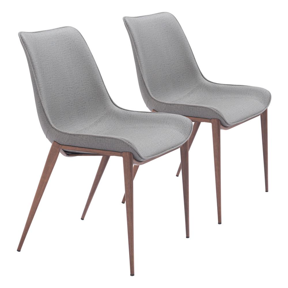 Zuo Modern - Magnus Dining Chair (Set of 2) Slate Gray & Walnut - 109934 veiw 1