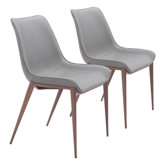 Zuo Modern - Magnus Dining Chair (Set of 2) Slate Gray & Walnut - 109934 veiw 1