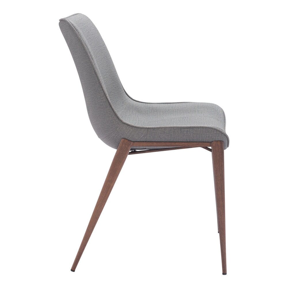 Zuo Modern - Magnus Dining Chair (Set of 2) Slate Gray & Walnut - 109934 veiw 2