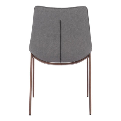 Zuo Modern - Magnus Dining Chair (Set of 2) Slate Gray & Walnut - 109934 veiw 4