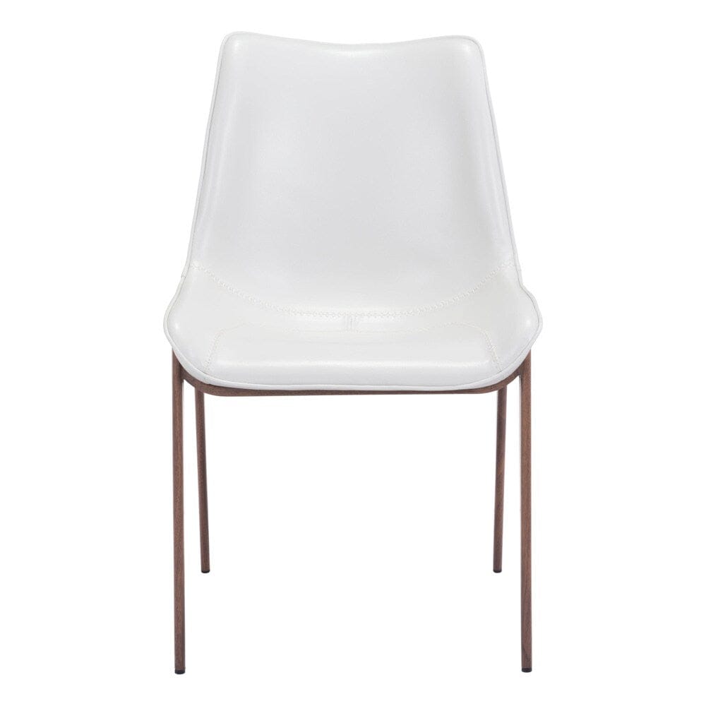 Zuo Modern - Magnus Dining Chair (Set of 2) White & Walnut - 101273 veiw 3