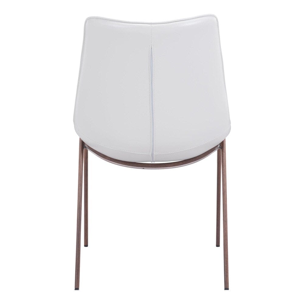 Zuo Modern - Magnus Dining Chair (Set of 2) White & Walnut - 101273 veiw 4