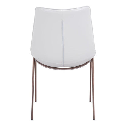 Zuo Modern - Magnus Dining Chair (Set of 2) White & Walnut - 101273 veiw 4