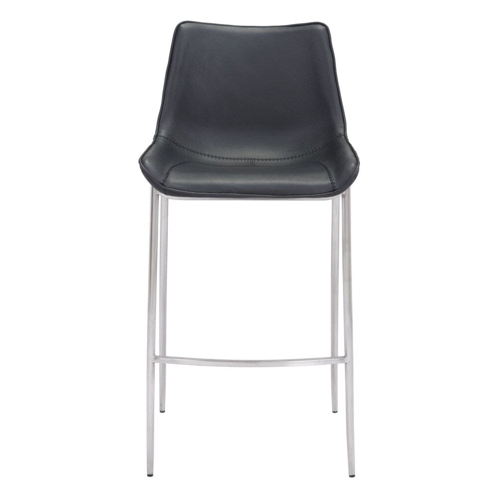 Zuo Modern - Magnus Barstool (Set of 2) Black & Silver - 101276 veiw 3