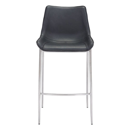 Zuo Modern - Magnus Barstool (Set of 2) Black & Silver - 101276 veiw 3