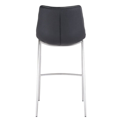 Zuo Modern - Magnus Barstool (Set of 2) Black & Silver - 101276 veiw 4