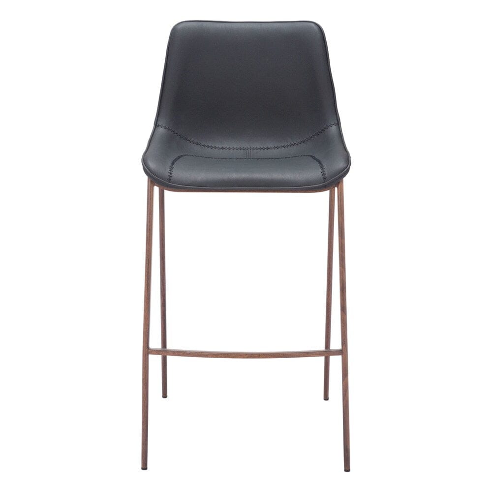 Zuo Modern - Magnus Barstool (Set of 2) Black & Walnut - 109937 veiw 3
