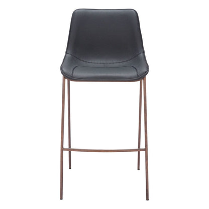 Zuo Modern - Magnus Barstool (Set of 2) Black & Walnut - 109937 veiw 3