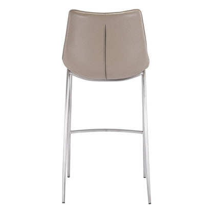 Zuo Modern - Magnus Barstool (Set of 2) Brown & Silver - 101274 veiw 4
