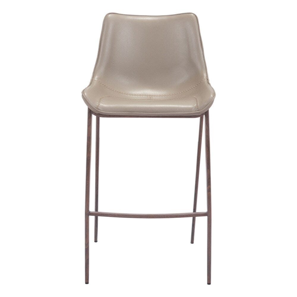 Zuo Modern - Magnus Barstool (Set of 2) Brown & Walnut - 101277 veiw 3