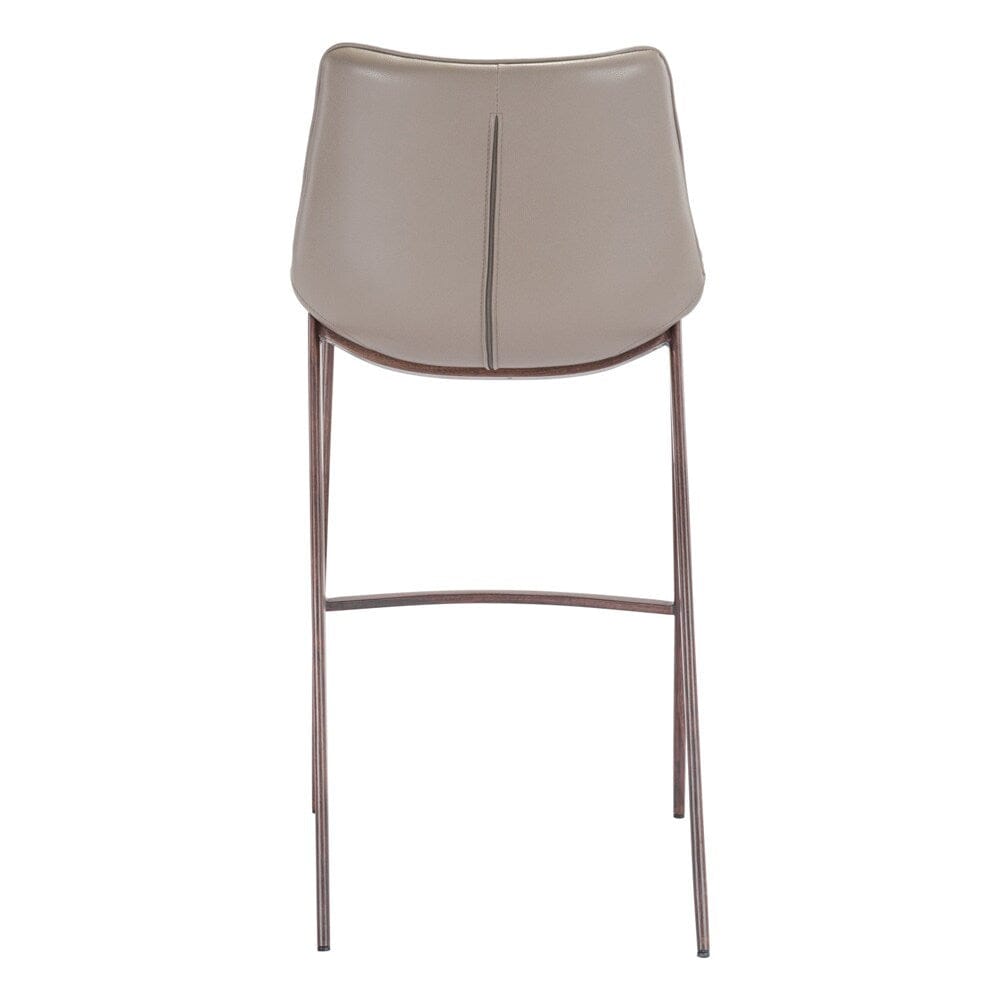 Zuo Modern - Magnus Barstool (Set of 2) Brown & Walnut - 101277 veiw 4