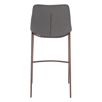 Zuo Modern - Magnus Barstool (Set of 2) Slate Gray & Walnut - 109938 veiw 4