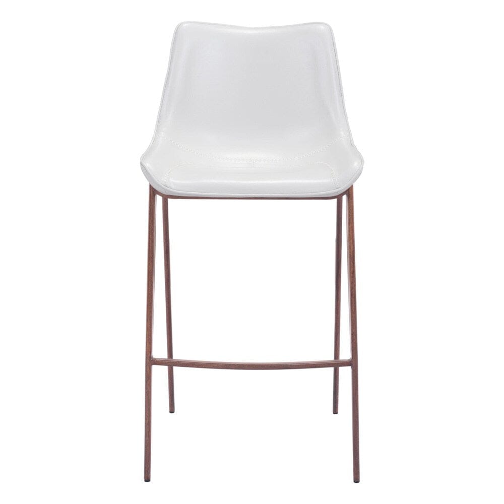 Zuo Modern - Magnus Barstool (Set of 2) White & Walnut - 101278 veiw 3