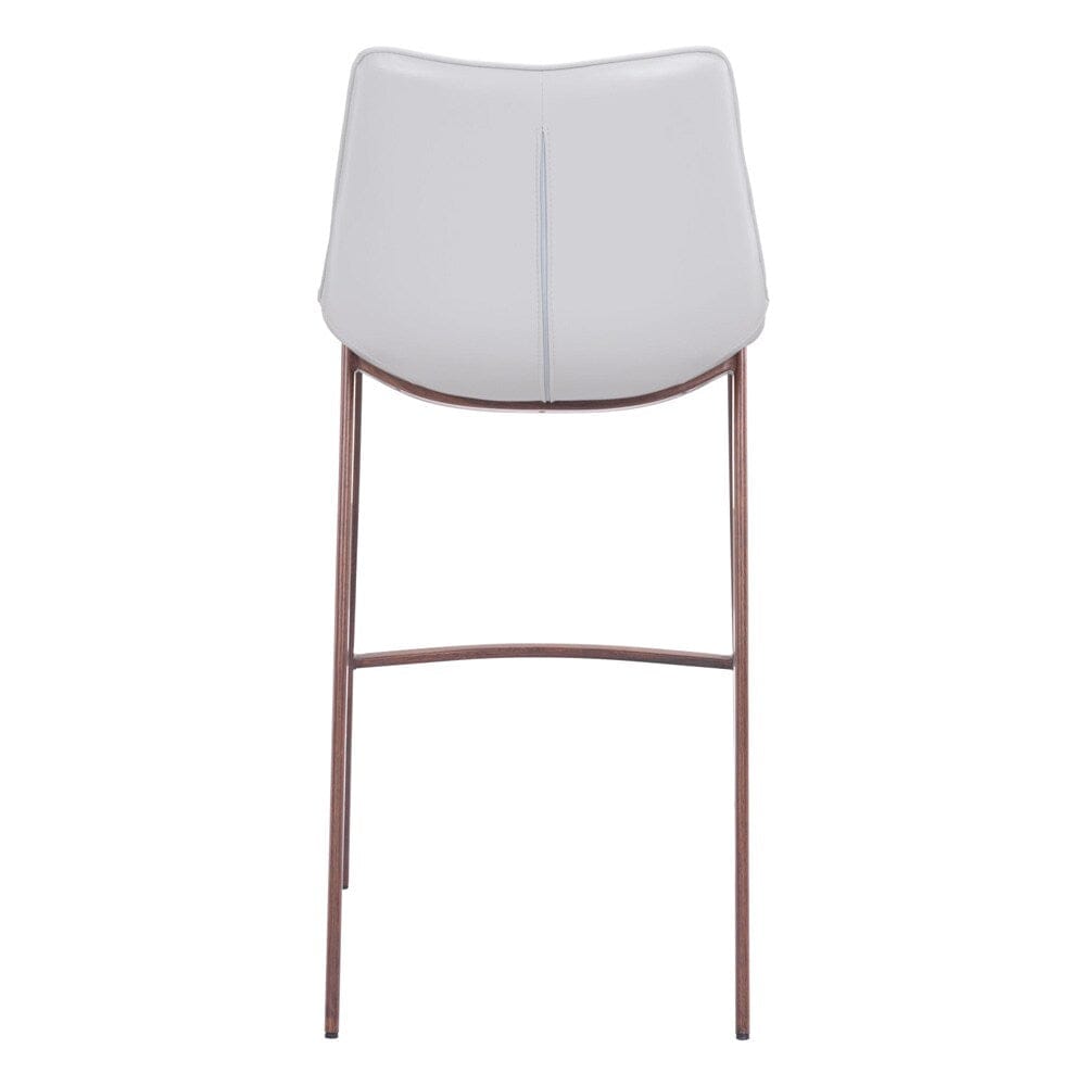 Zuo Modern - Magnus Barstool (Set of 2) White & Walnut - 101278 veiw 4