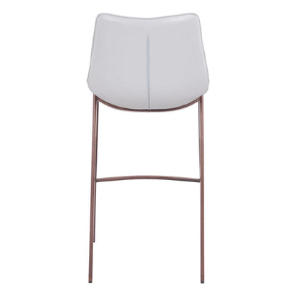 Zuo Modern - Magnus Barstool (Set of 2) White & Walnut - 101278 veiw 4