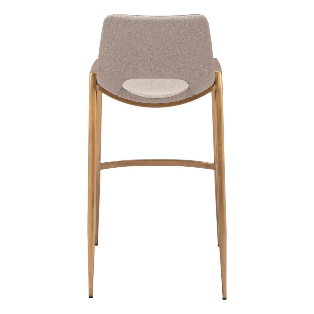 Zuo Modern - Desi Barstool (Set of 2) Beige & Gold - 109735 veiw 4