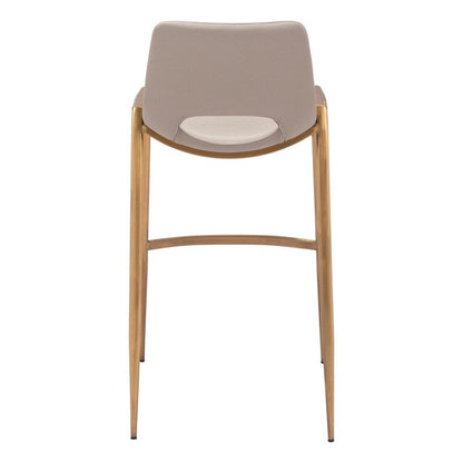 Zuo Modern - Desi Barstool (Set of 2) Beige & Gold - 109735 veiw 4