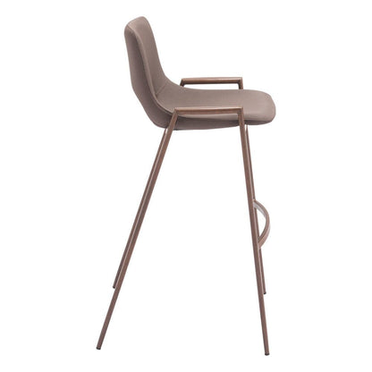 Zuo Modern - Desi Barstool (Set of 2) Brown & Walnut - 109734 veiw 2