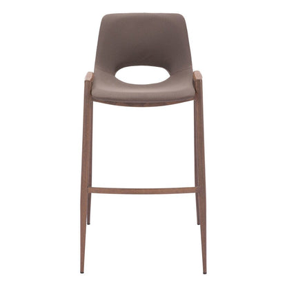 Zuo Modern - Desi Barstool (Set of 2) Brown & Walnut - 109734 veiw 3