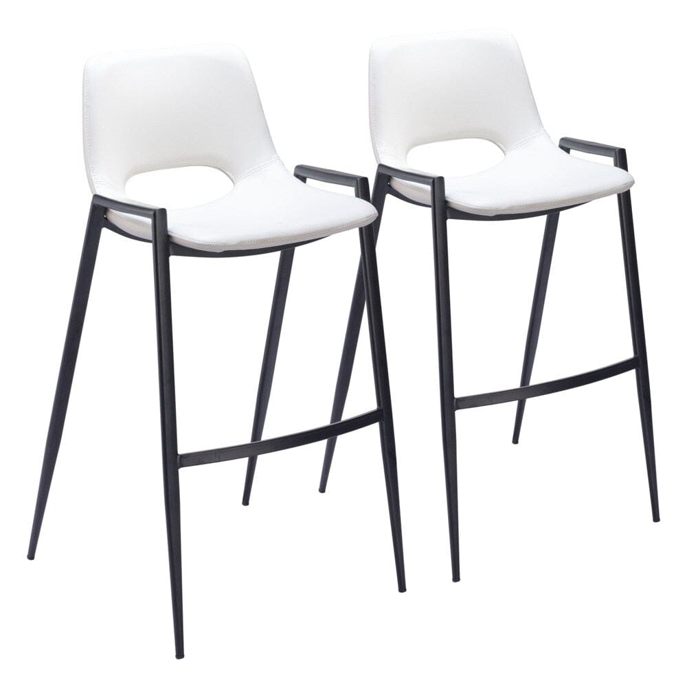 Zuo Modern - Desi Barstool (Set of 2) White - 109541 veiw 1