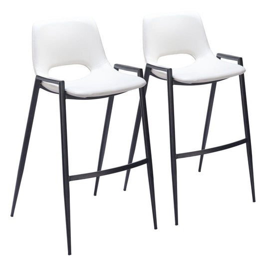 Zuo Modern - Desi Barstool (Set of 2) White - 109541 veiw 1