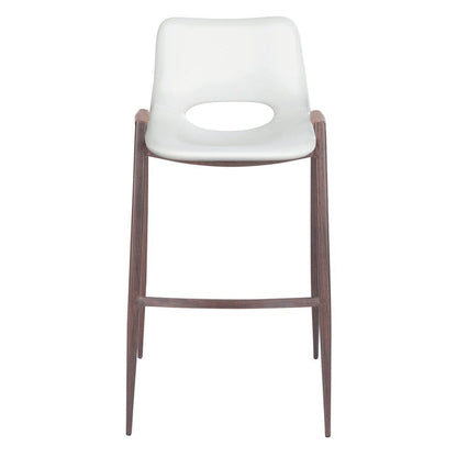 Zuo Modern - Desi Barstool (Set of 2) White & Walnut - 109070 veiw 3