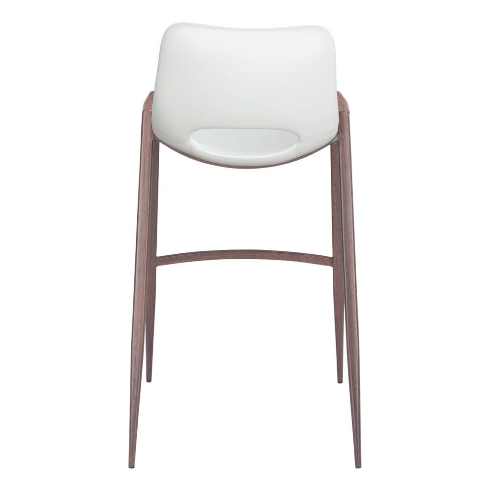 Zuo Modern - Desi Barstool (Set of 2) White & Walnut - 109070 veiw 4