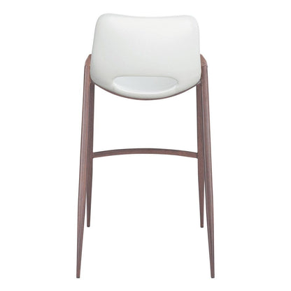 Zuo Modern - Desi Barstool (Set of 2) White & Walnut - 109070 veiw 4