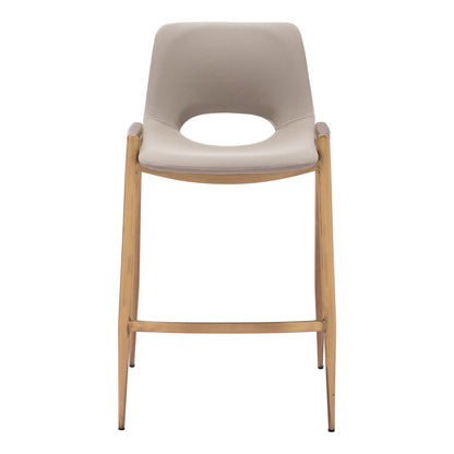 Zuo Modern - Desi Counter Stool (Set of 2) Beige & Gold - 109733 veiw 3