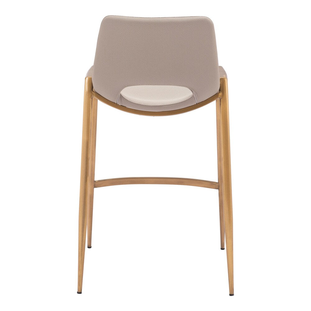 Zuo Modern - Desi Counter Stool (Set of 2) Beige & Gold - 109733 veiw 4
