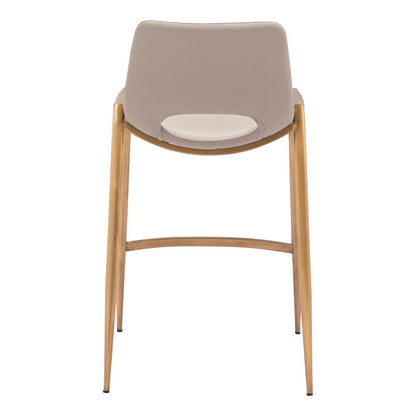 Zuo Modern - Desi Counter Stool (Set of 2) Beige & Gold - 109733 veiw 4