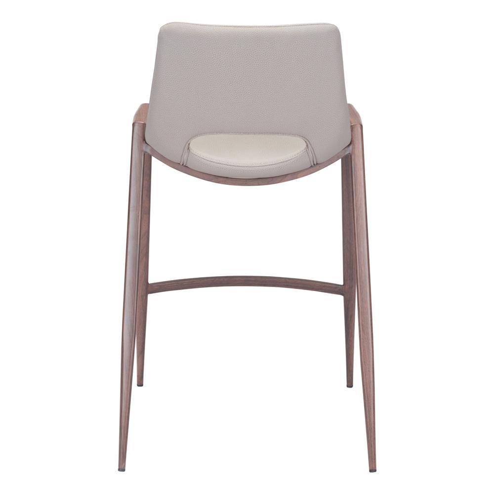Zuo Modern - Desi Counter Stool (Set of 2) Beige & Walnut - 101693 veiw 4