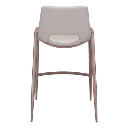 Zuo Modern - Desi Counter Stool (Set of 2) Beige & Walnut - 101693 veiw 4