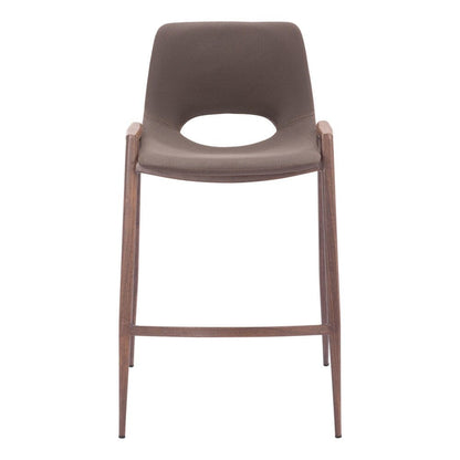 Zuo Modern - Desi Counter Stool (Set of 2) Brown & Walnut - 109732 veiw 3