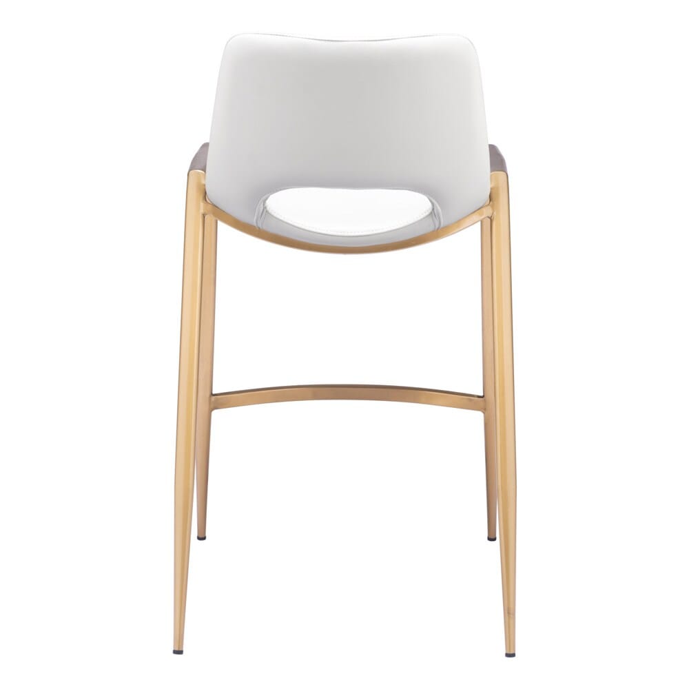 Zuo Modern - Desi Counter Stool (Set of 2) White & Gold - 109553 veiw 4