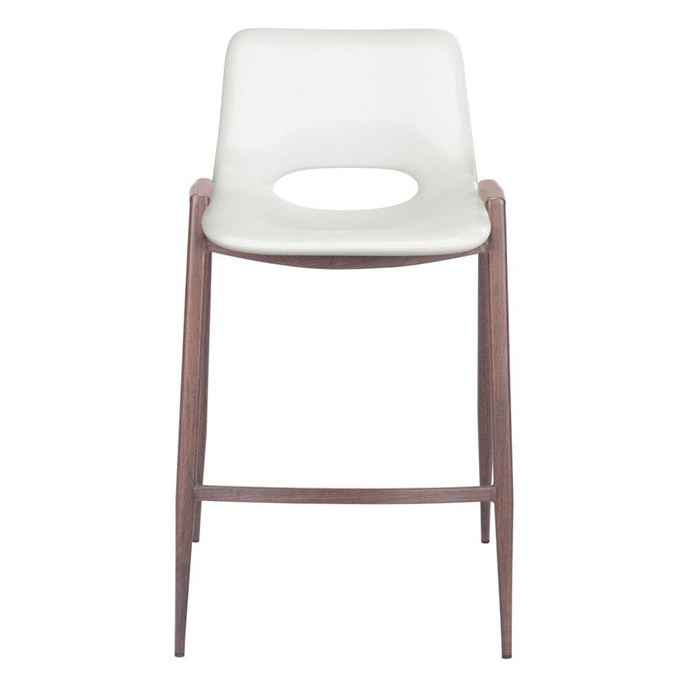 Zuo Modern - Desi Counter Stool (Set of 2) White & Walnut - 109069 veiw 3