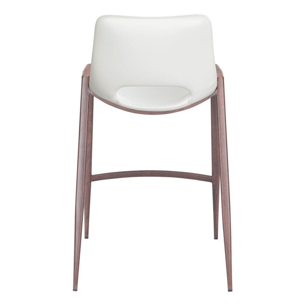 Zuo Modern - Desi Counter Stool (Set of 2) White & Walnut - 109069 veiw 4
