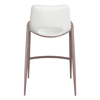 Zuo Modern - Desi Counter Stool (Set of 2) White & Walnut - 109069 veiw 4