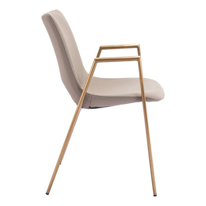 Zuo Modern - Desi Dining Chair (Set of 2) Beige & Gold - 109731 veiw 2