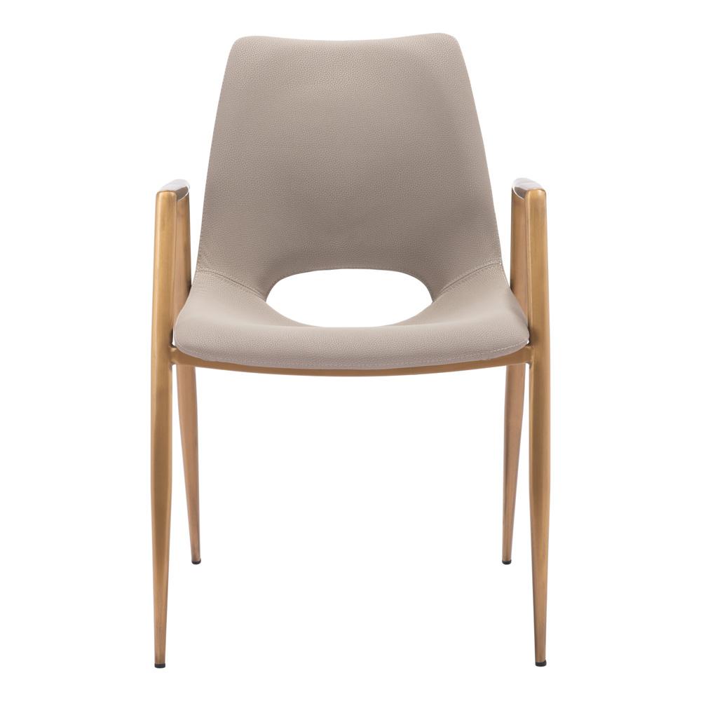Zuo Modern - Desi Dining Chair (Set of 2) Beige & Gold - 109731 veiw 3