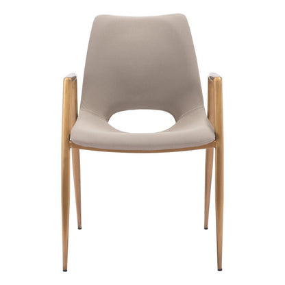 Zuo Modern - Desi Dining Chair (Set of 2) Beige & Gold - 109731 veiw 3
