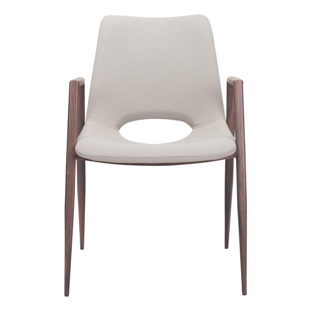 Zuo Modern - Desi Dining Chair (Set of 2) Beige & Walnut - 101696 veiw 3