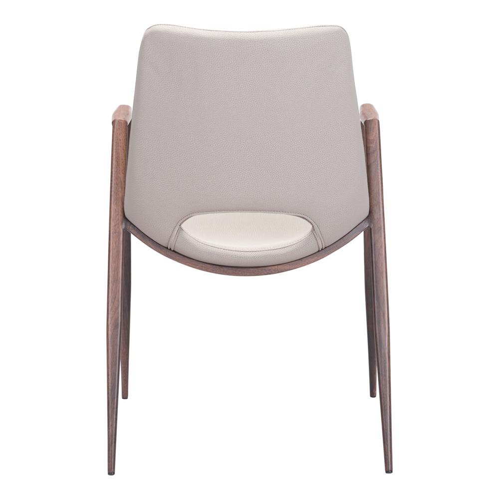 Zuo Modern - Desi Dining Chair (Set of 2) Beige & Walnut - 101696 veiw 4