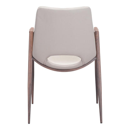 Zuo Modern - Desi Dining Chair (Set of 2) Beige & Walnut - 101696 veiw 4