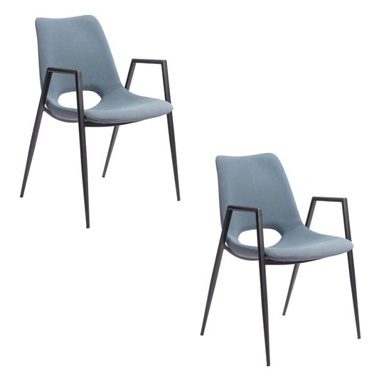 Zuo Modern - Desi Dining Chair (Set of 2) Blue - 109536 veiw 1
