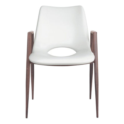 Zuo Modern - Desi Dining Chair (Set of 2) White & Walnut - 109068 veiw 3
