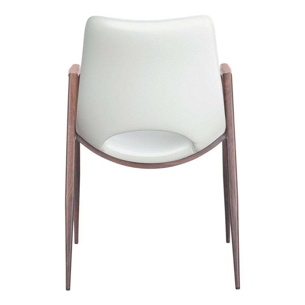 Zuo Modern - Desi Dining Chair (Set of 2) White & Walnut - 109068 veiw 4