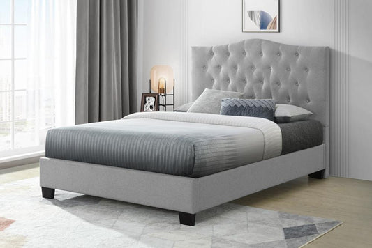 Fashion Bed Group - Vera Full Upholstered Platform Bed & Maya Full / Queen Headboard - Gray veiw 1