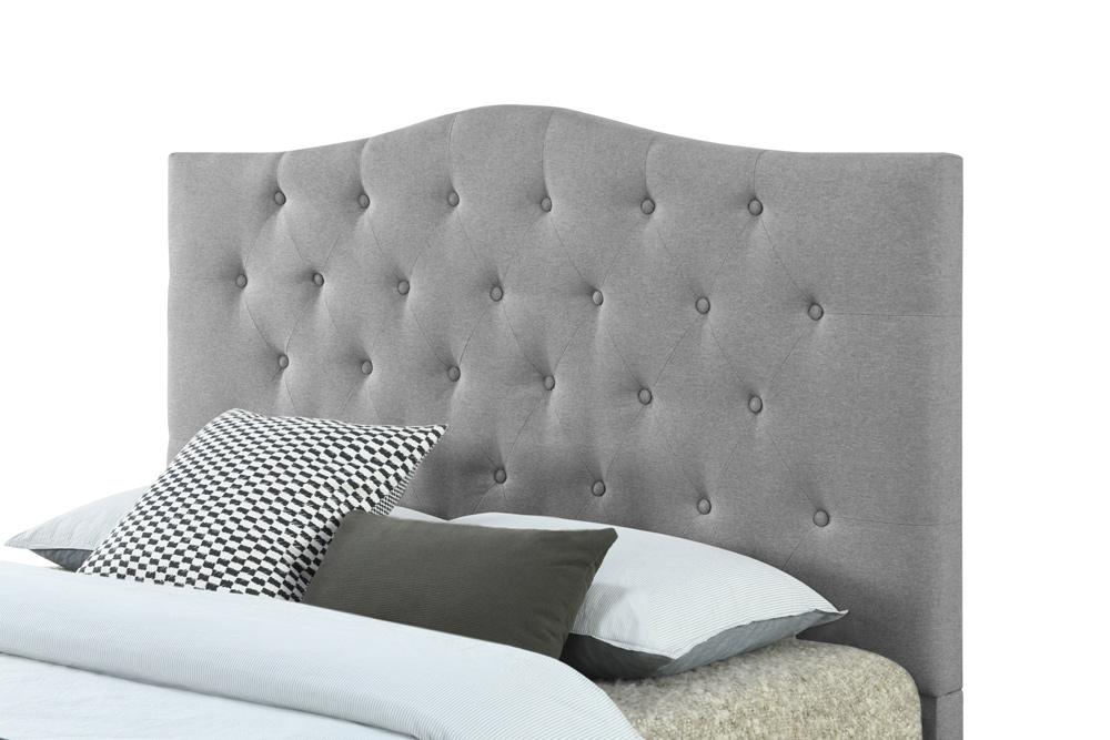 Fashion Bed Group - Vera Full Upholstered Platform Bed & Maya Full / Queen Headboard - Gray veiw 2