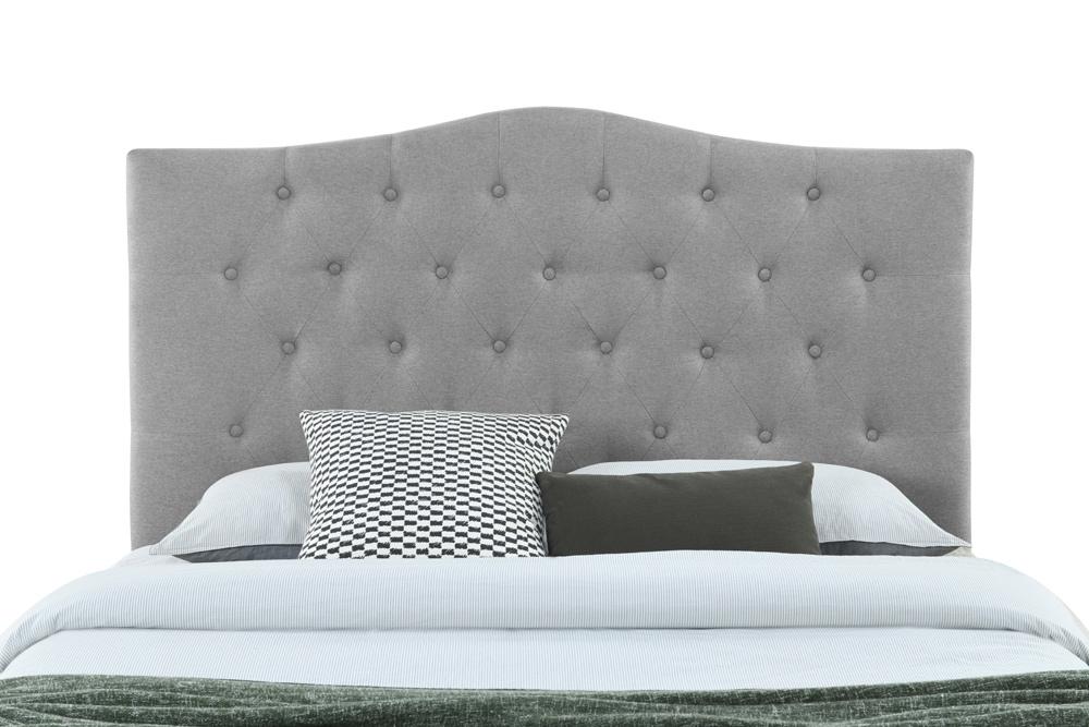 Fashion Bed Group - Vera Full Upholstered Platform Bed & Maya Full / Queen Headboard - Gray veiw 4